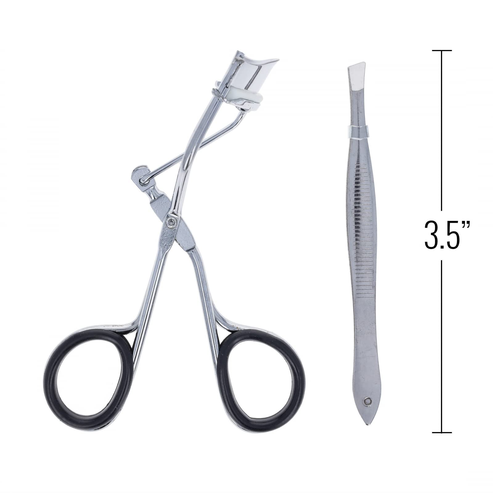 ToolTreaux Eyelash Curler and Tweezer Set Eye Makeup Eyebrow Tool Set - 2pc
