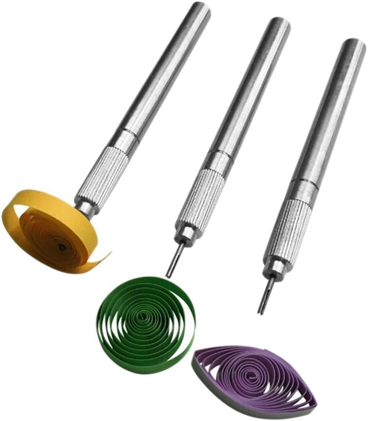 3 Pcs Quilling Volume Pen Metal Slotted Quilling Paper Tools Papercraft Origami Paper Quilling Rolling Pen,DIY Winder Slotted Set by Jiabetterniu