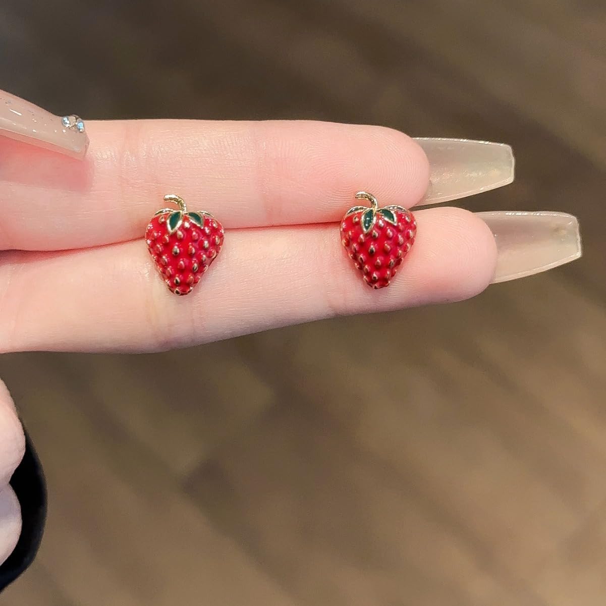 GBAHFY Cute Sweet Red Strawberry Stud Earrings Summer Enamel Fruit Earrings for Women Everyday Party Jewelry - Image 6