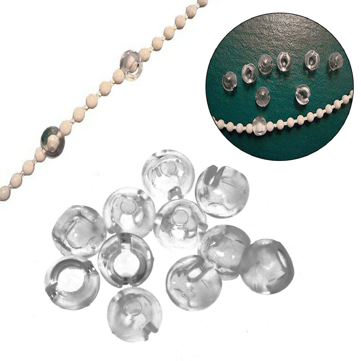 Amazon.co.jp: ビーズチェーンストップ ZZLZX 12個 4mm/0.15インチ