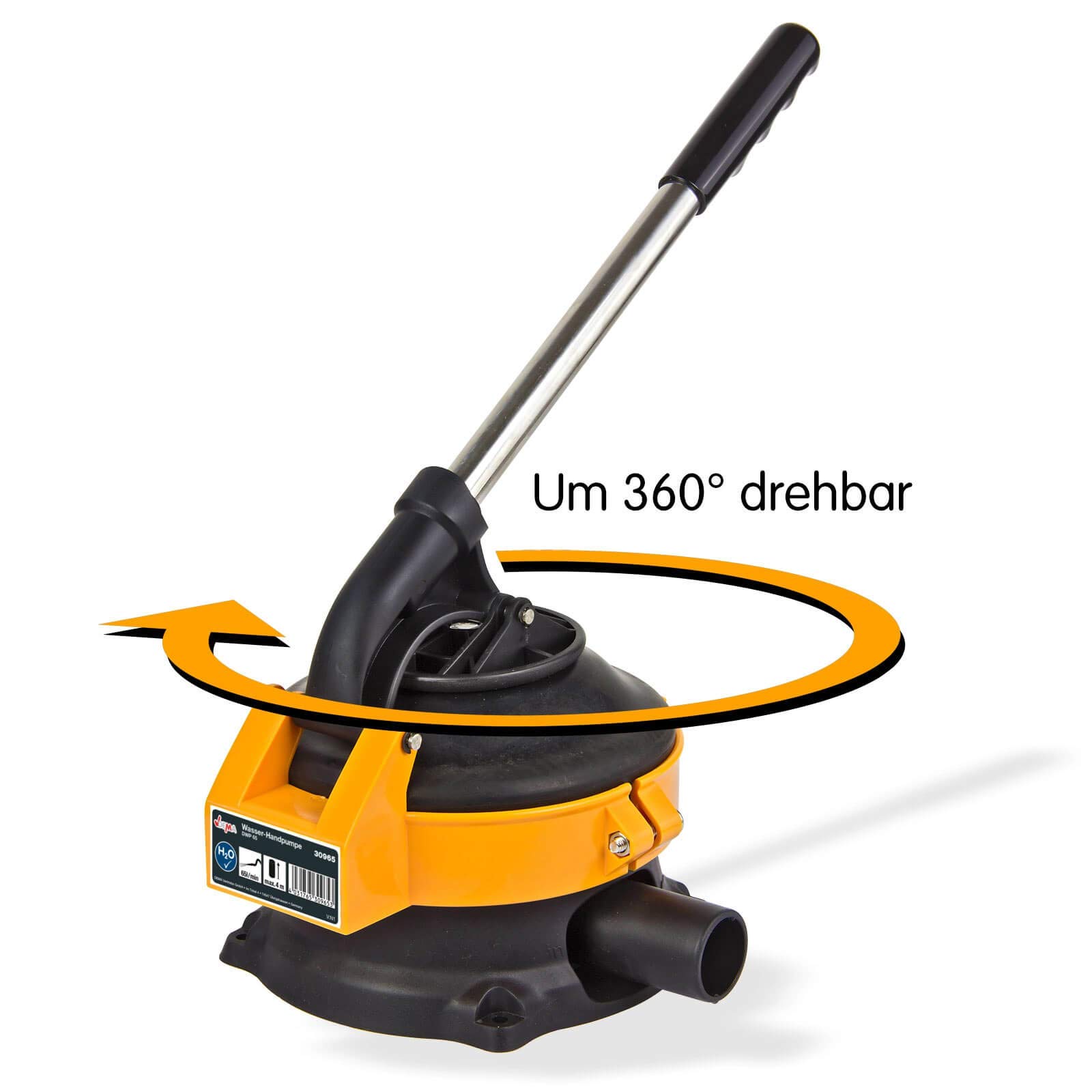 DEMA Handwasserpumpe DWP 65 manuell Gartenpumpe Wasserpumpe ohne Strom | Handpumpe, Gartenpumpe, Wasserförderpumpe, Kolbenpumpe, Brunnenpumpe, manuelle Pumpe, Notpumpe