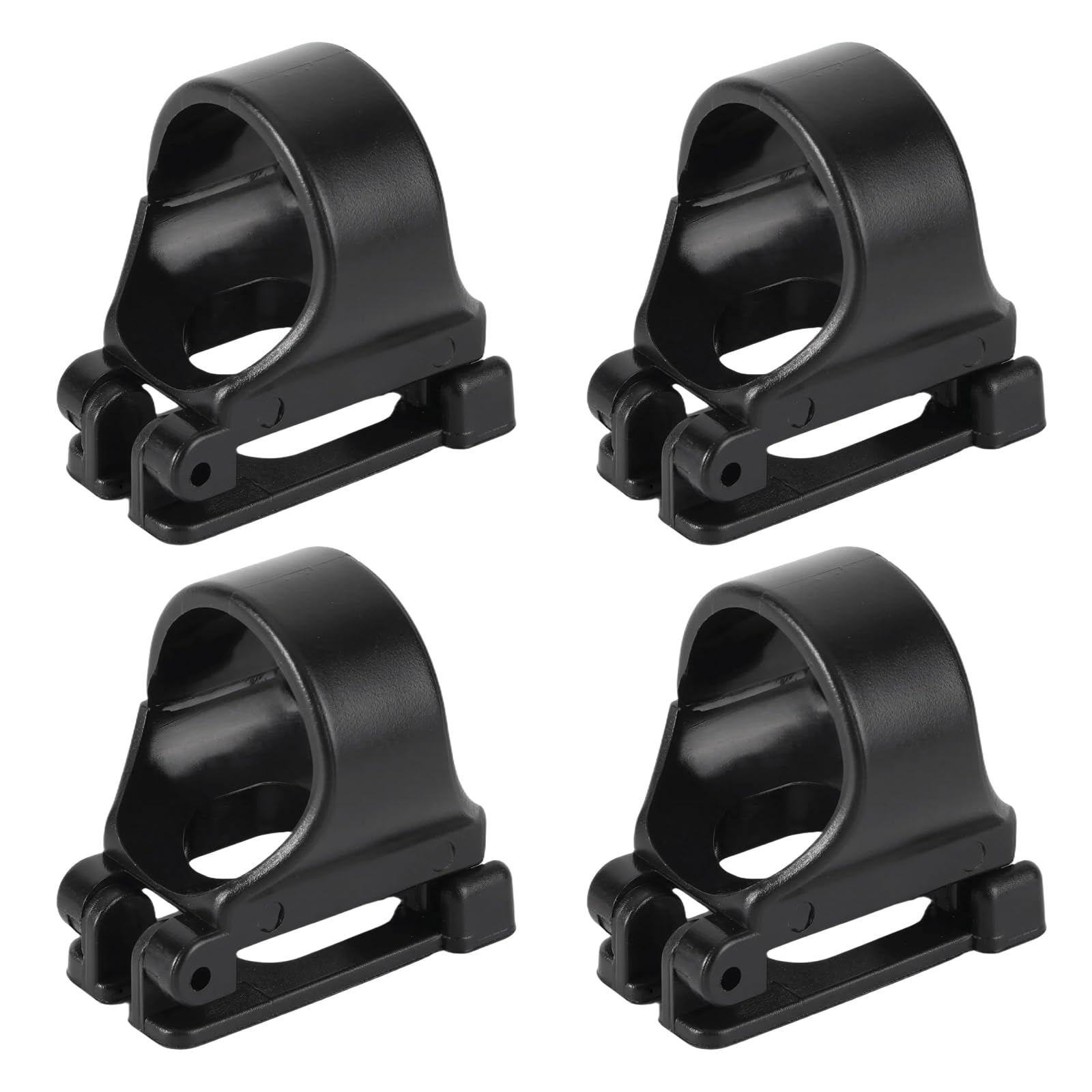 Fukaisu 4pcs Universal 25mm/1in Snorkel Clips, Plastic Scuba Diving Snorkel Clips for Mask Strap Retainer Tube Holder for Diving Equipment Prevent Air Leakage Snorkeling Accessories
