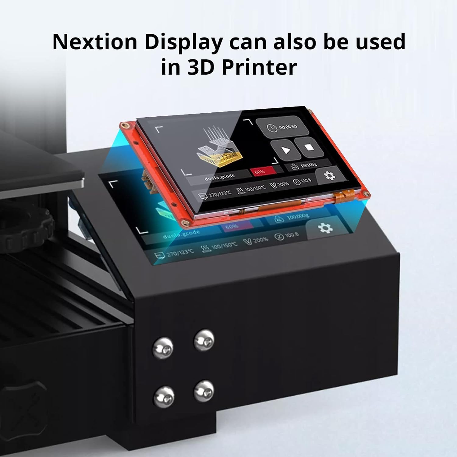 Digitalkey Nextion NX8048P050-011C Pantalla táctil capacitiva 5 pulgadas, 800x480, con microcontrolador de 200 MHz y 128 MB de memoria flash, para panel de instrumentos de coche