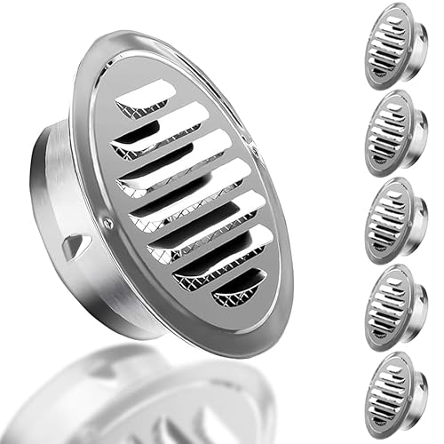 6 Stück(Ø75mm) Edelstahl Lüftungsabdeckung, Regensicher, insektensicher Lüftungsgitter, Runde Lüftungsschlitze, Lüftungsöffnungen Für Badezimmer, Heimbüro, Küche 6 Stück(Ø75mm) Edelstahl Lüftungsabdeckung, Regensicher, insektensicher Lüftungsgitter, Runde Lüftungsschlitze, Lüftungsöffnungen Für Badezimmer, Heimbüro, Küche