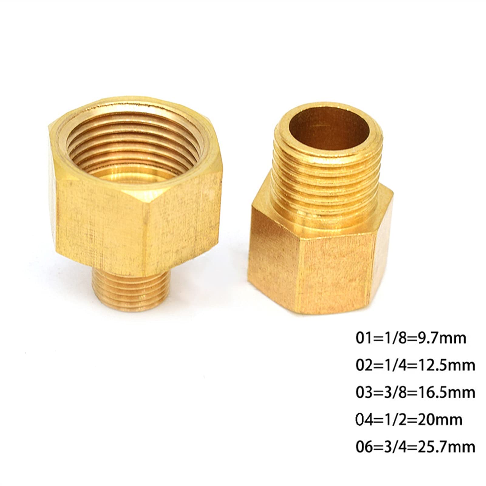 Raccordi In Ottone Per Tubi Filettati Femmina &ndash; Misure 1/2", 3/4", 1" &ndash; Adattatori Pneumatici Universali