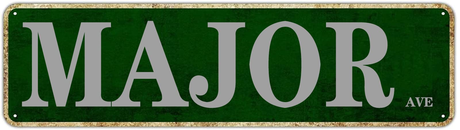 Major Ave Retro Tin Signs Aluminum Metal Sign Art Plaque Living Room Home Kitchen Garden Wall Non-Fade Funny Decor 4x16 Inch