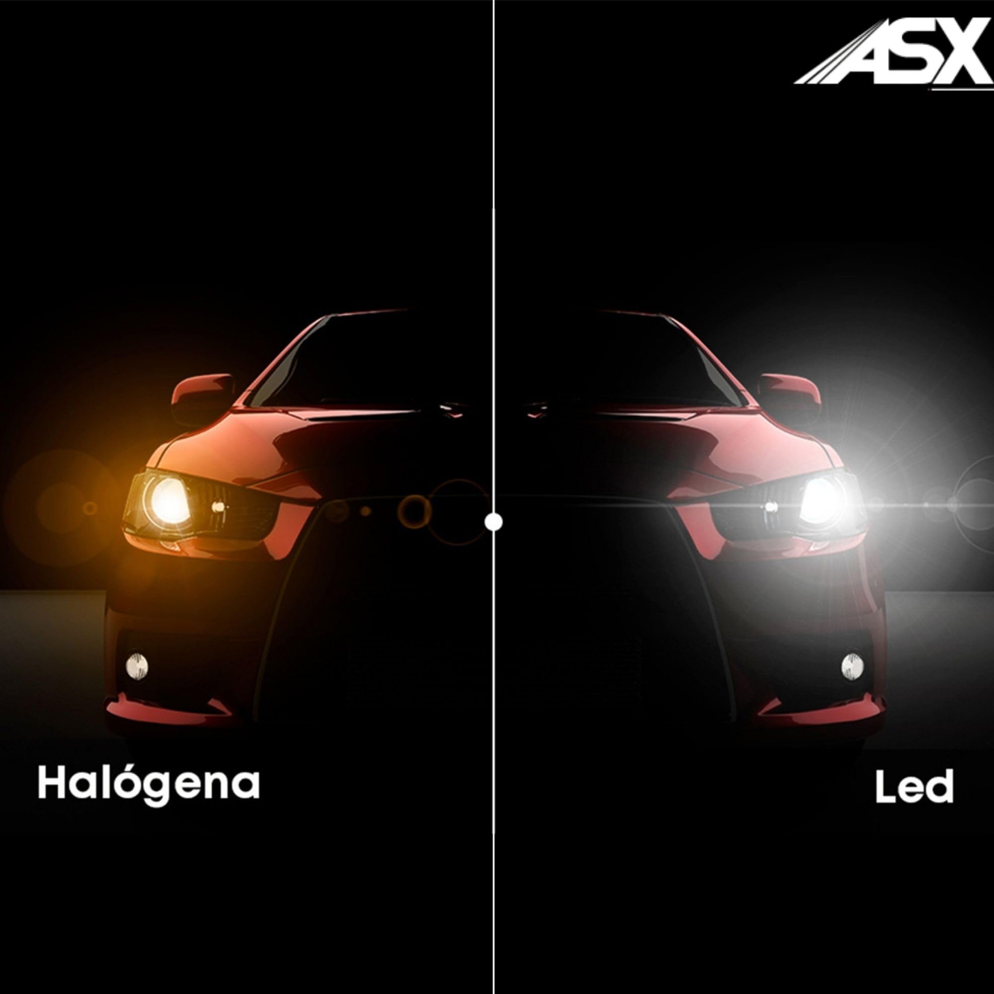 ASX Iluminación Super LED Off Road, 13W, 1170 Lúmenes reales, Lámpara de Faros Delanteros 12-70V. Bombillas LED Luz Blanca 6000K Chip CSP, Conversión Faros Led, IP68, PACK 2 (H7)