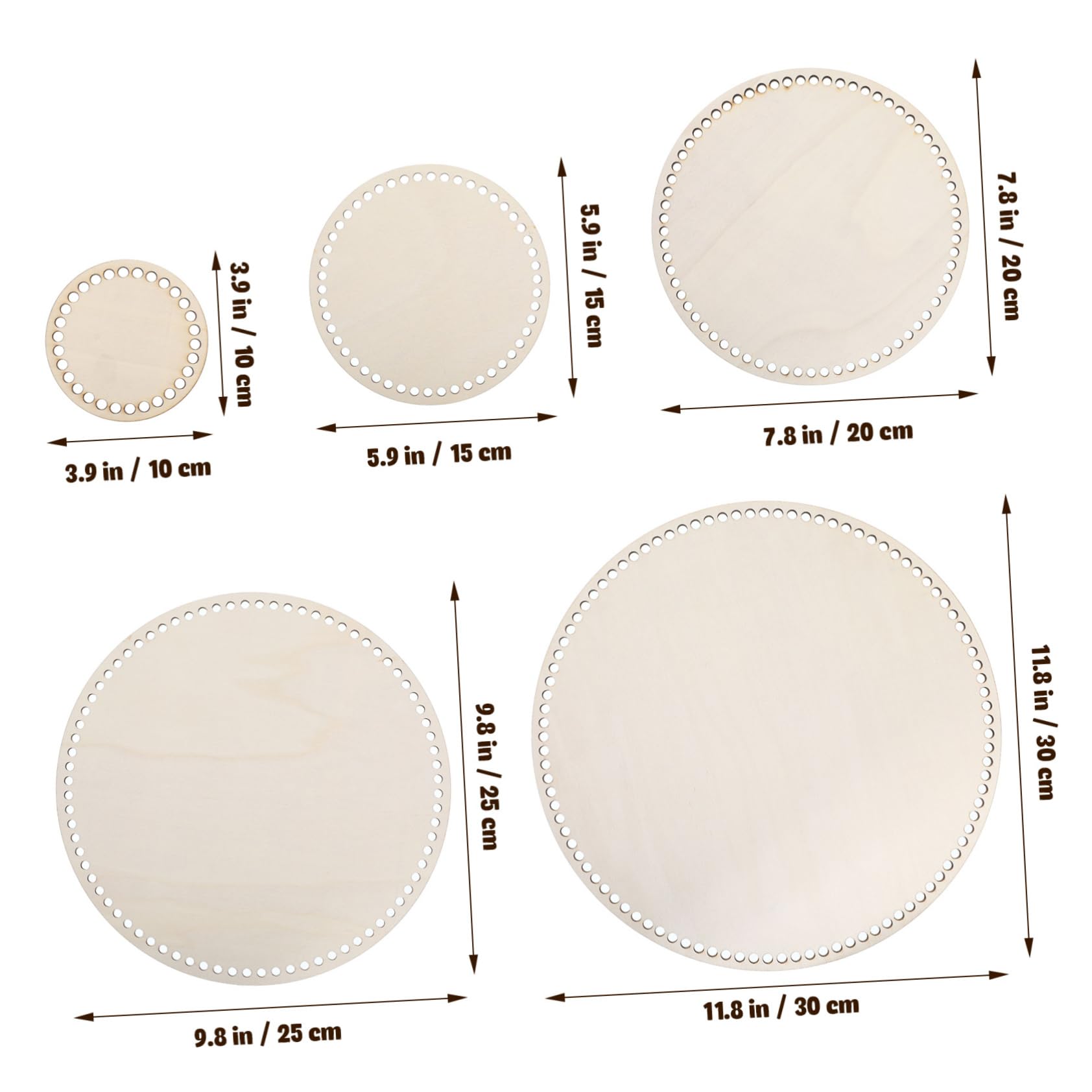 HOMSFOU Crochet Bag Bottom Base 5 Pcs Mini Cross Stitch Frame Basket Weaving Base DIY Basket Weaving Bottom Long-Lasting Use