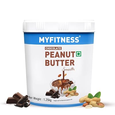 MYFITNESS Peanut Butter Chocolate Spread Smooth 1.25kg | 22g Protein & 6g Fiber | Tasty & Healthy Nut Butter Spread for 