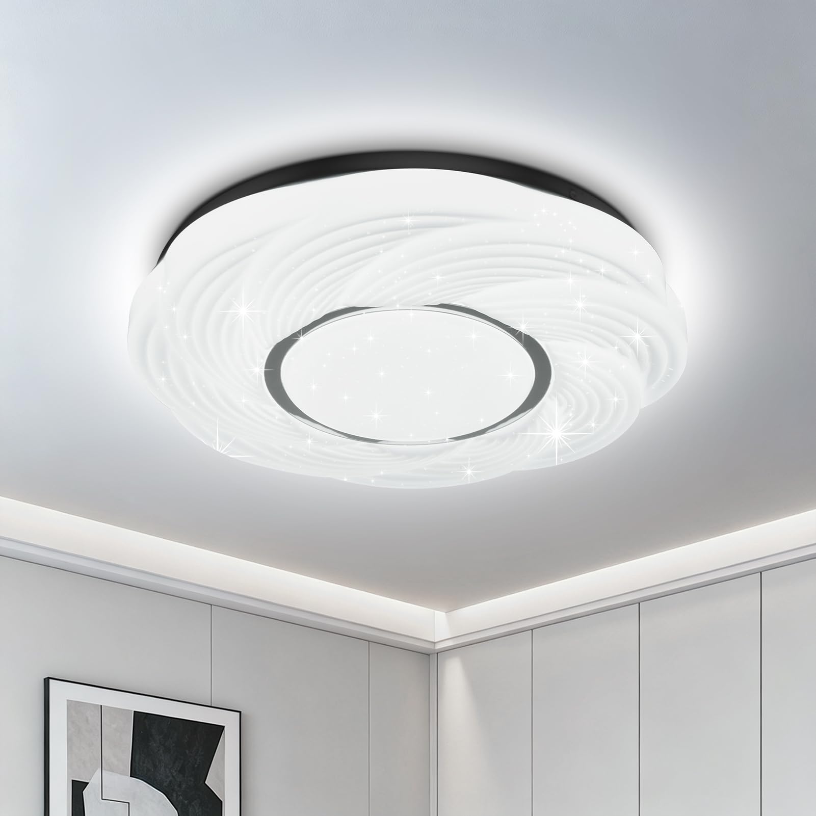 18W LED Round Ceiling Light 6500K Daylight Chic LED Lamp AC220-240V