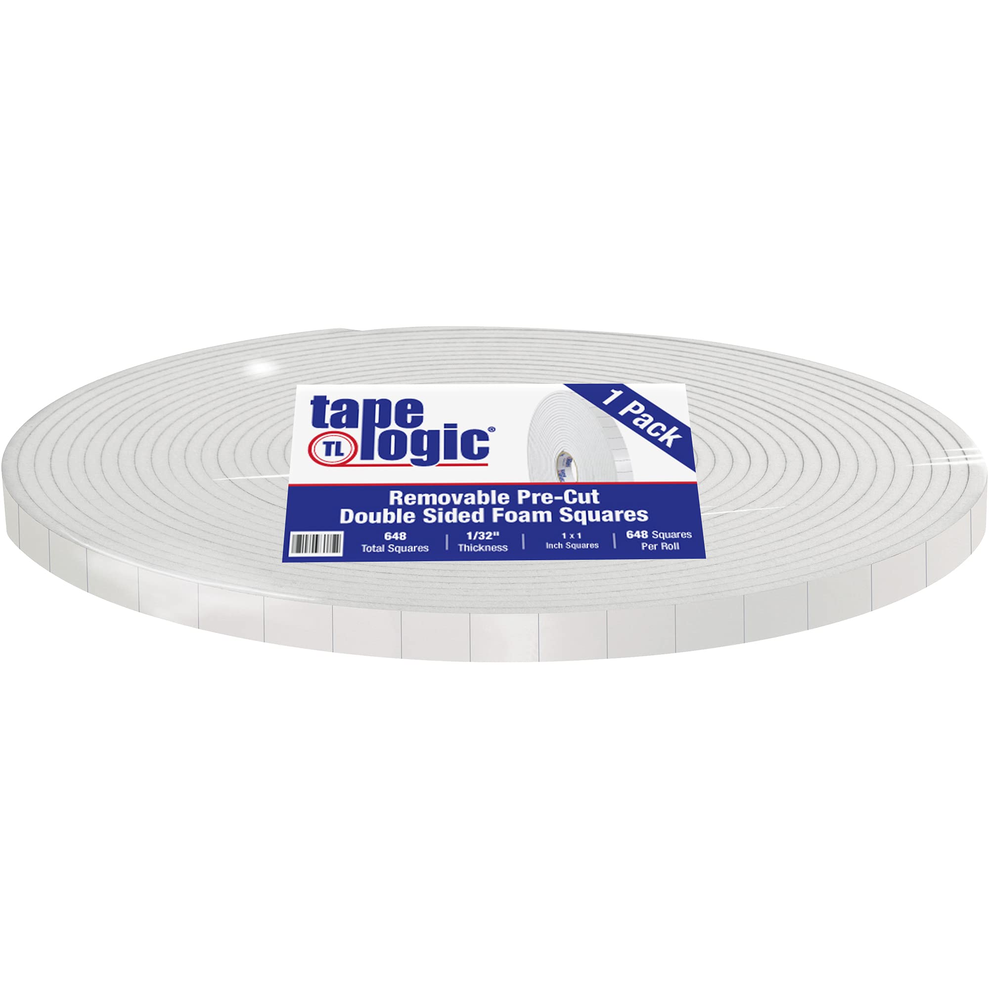 Tape Logic Aviditi Tape Logic Removable Double Sided Foam Squares, 3/4 x 3/4 Inch, 1/32