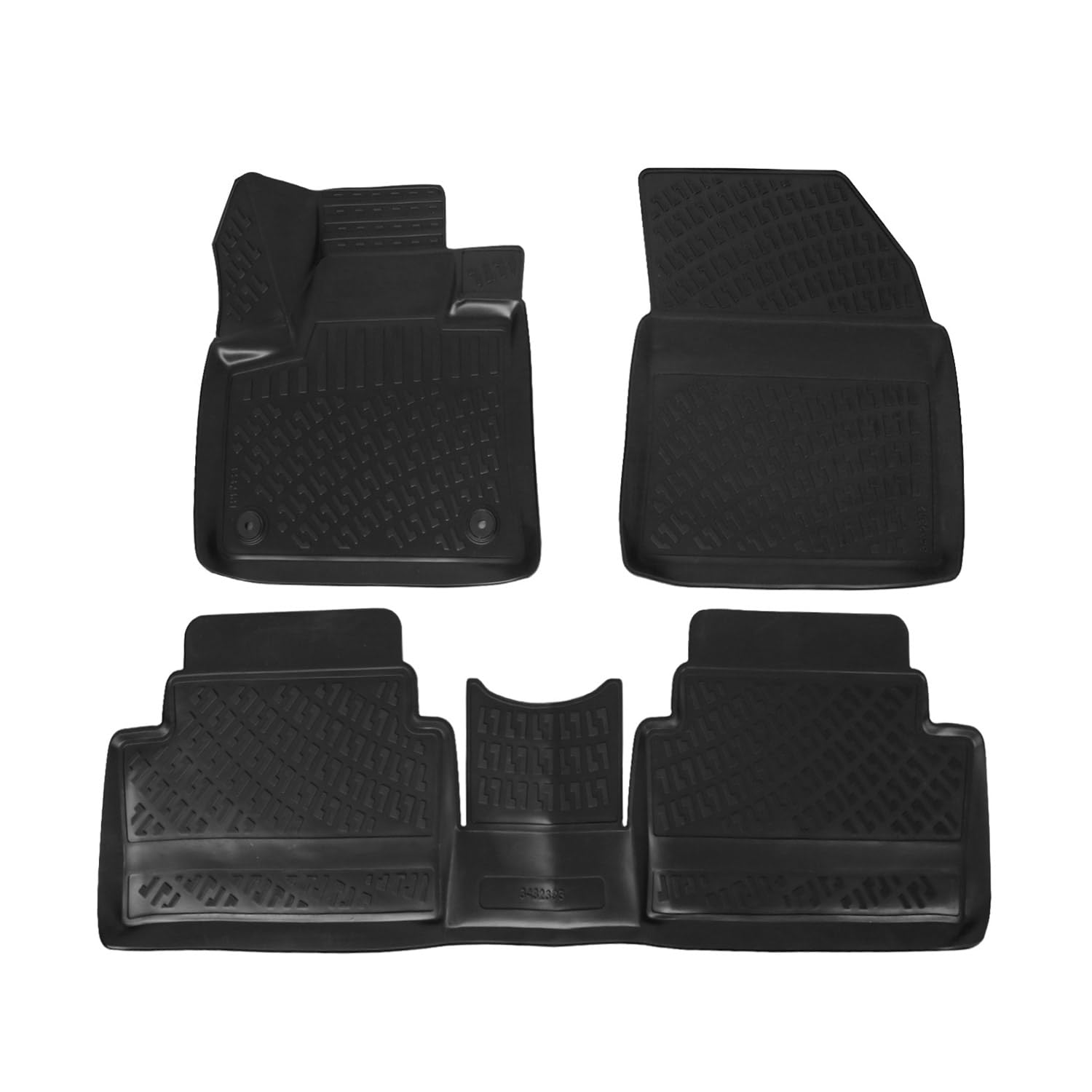 OMAC Tappetini in Gomma Tappetini Compatibili con Citroen C5 Aircross 2018-2025 Gomma TPE Nero