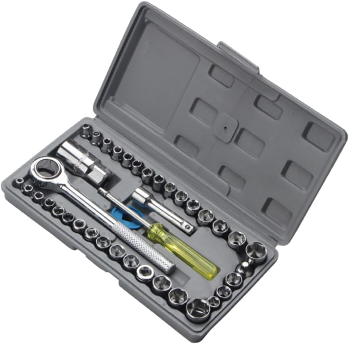 1set Automotive Motorcycle Repair Tool Precision Socket and Screwdriver Kit for Car Maintenance and Vehicle Repair Durable and Easy to Use Mechanic Tool Box