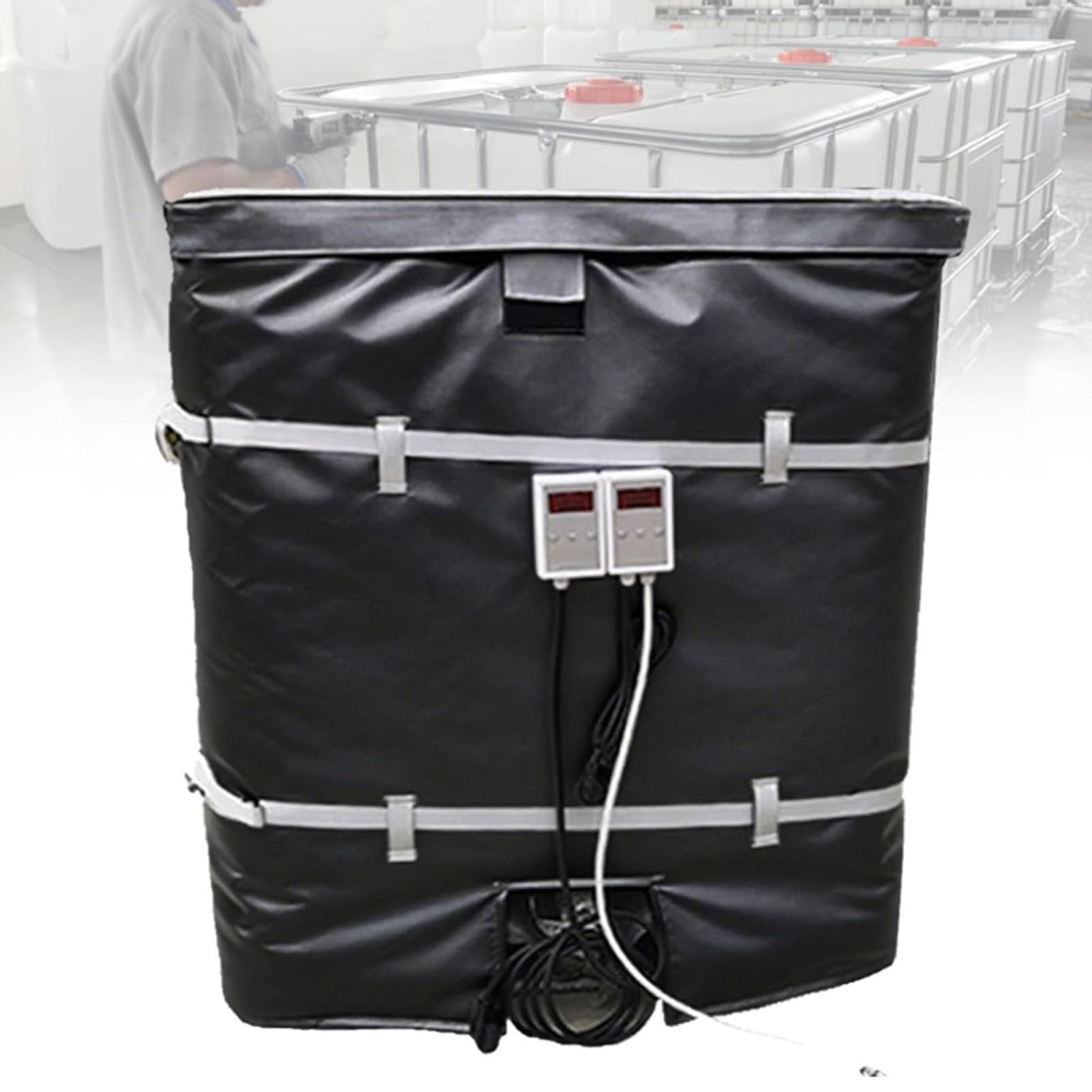 MRVAKDYDI Oil Barrel Heating Blanket, IBC Heating Blanket 2300W/4000W 0-150°C Waterproof Fireproof Multicolor 200L/1000L(Black,1000L/275Gal)
