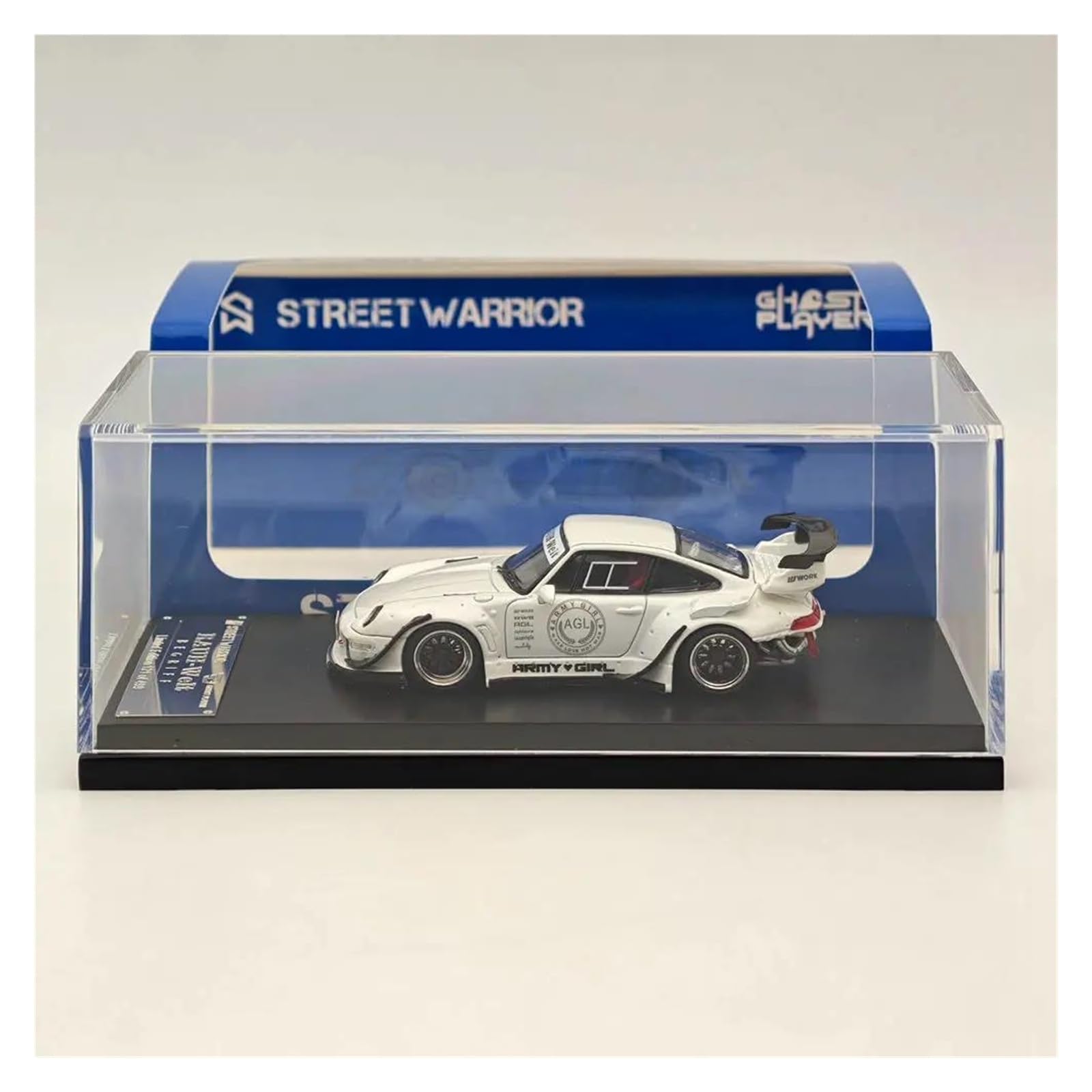 Metallo Scala Replica 1 64 Per Porsche RWB 993 Rauh-Welt AGL Bianco Sport Car Modello Pressofuso Collezione Limitata Auto Giocattoli Hobby Veicoli Giochi Set