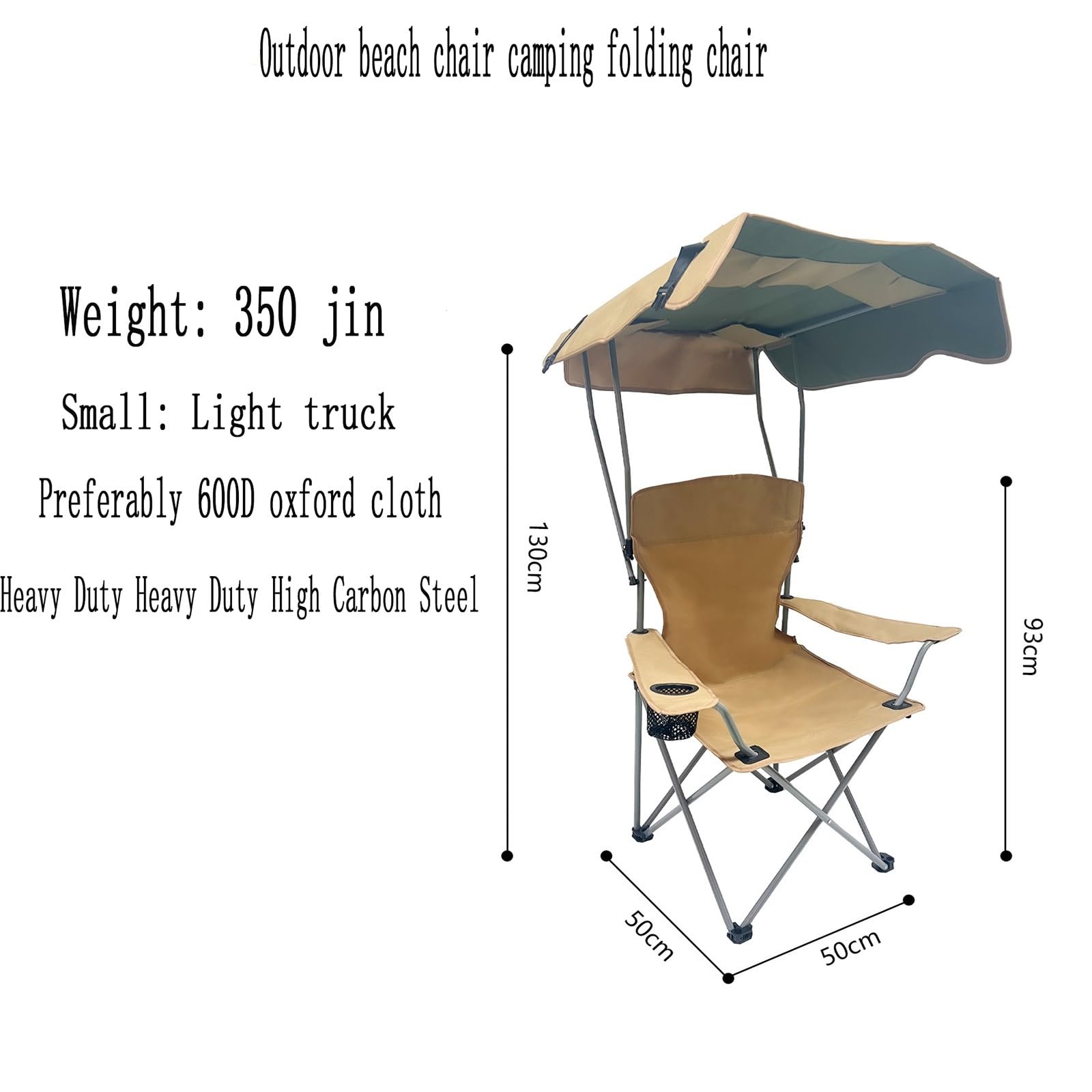 Chaise de Camping Pliable Surdimensionnée Portable avec Porte Gobelets et Accoudoirs Cadre Stable pour Extérieur Intérieur Camping Pêche Couleur Noir Gris B