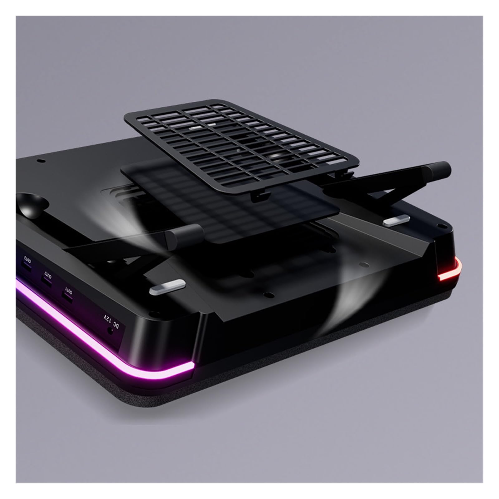 Supporto di raffreddamento for laptop da gioco GT600, for notebook da 14", 16", da 18" a 19", turboventola da 5,5 pollici, altezze regolabili a 7 livelli(V2)