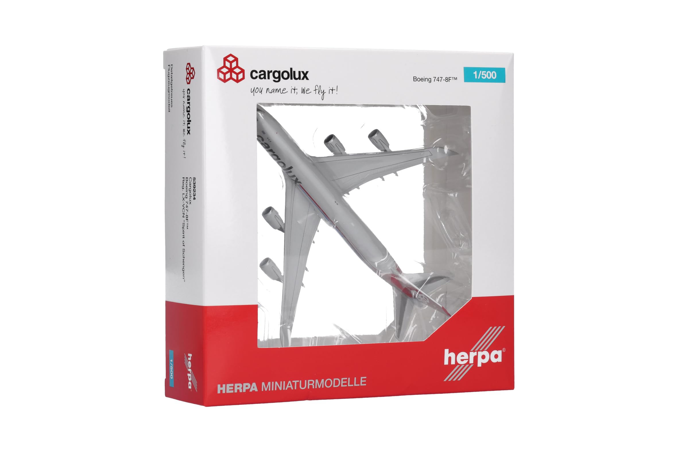 Herpa Modellino Aereo Cargolux Boeing 747-8F