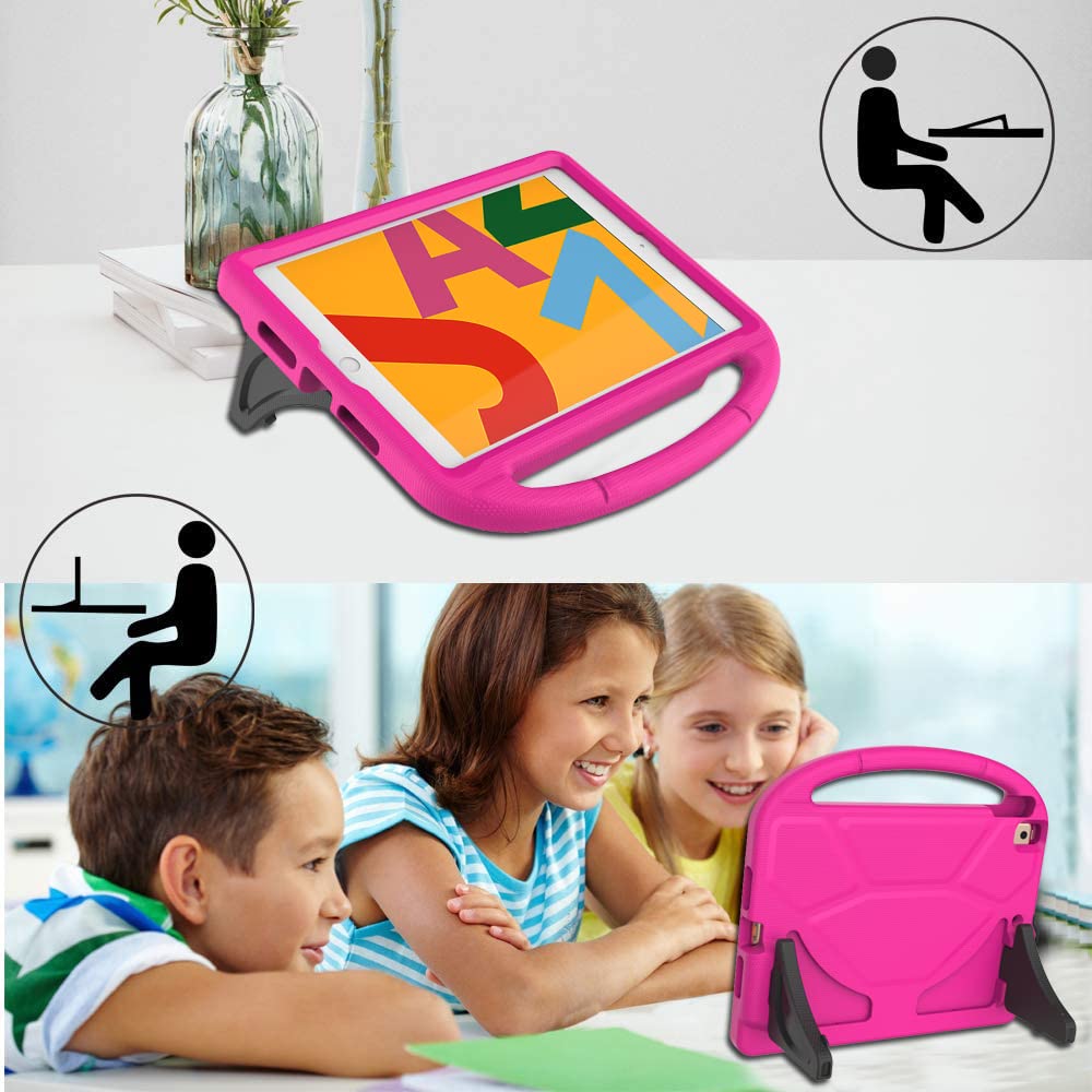 TrendGate Custodia per iPad 10.2 pollici 2021/2020/2019 iPad 9th/8th/7th Generation-Leggero Antiurto Bambini iPad Cover 10.2 Pollici con Maniglia Cavalletto, iPad 10.2 Custodia per iPad 9/8/7 Gen,Nero