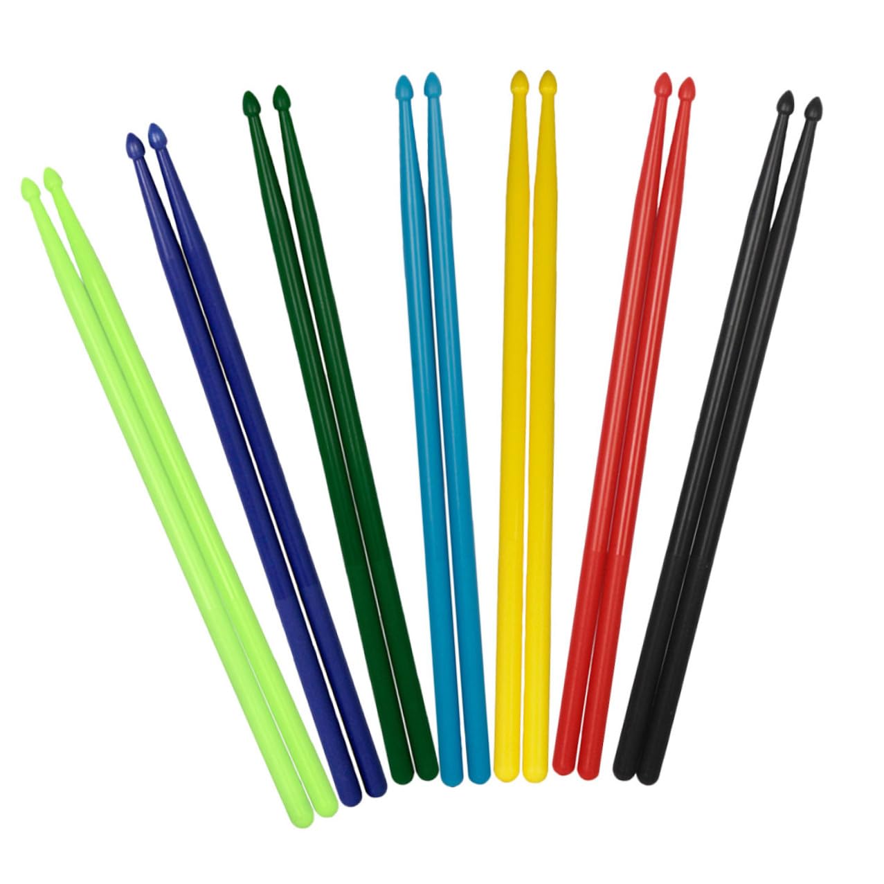 Baguettes de Batterie en Nylon 5a Légères, 7 Paires pour Débutants | Prise Confortable Antidérapante, Sensation D’équilibre, Usage Maison et École, pour Étudiants et Amateurs