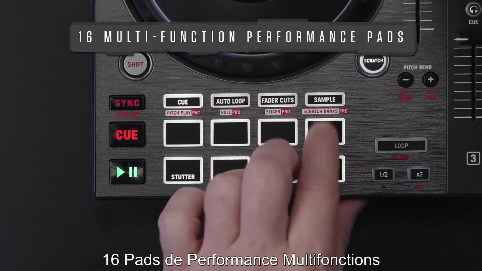 Contrôleur DJ Numark NS4FX 4 Canaux + Câble Audio Stagg - Serato DJ Lite Inclus