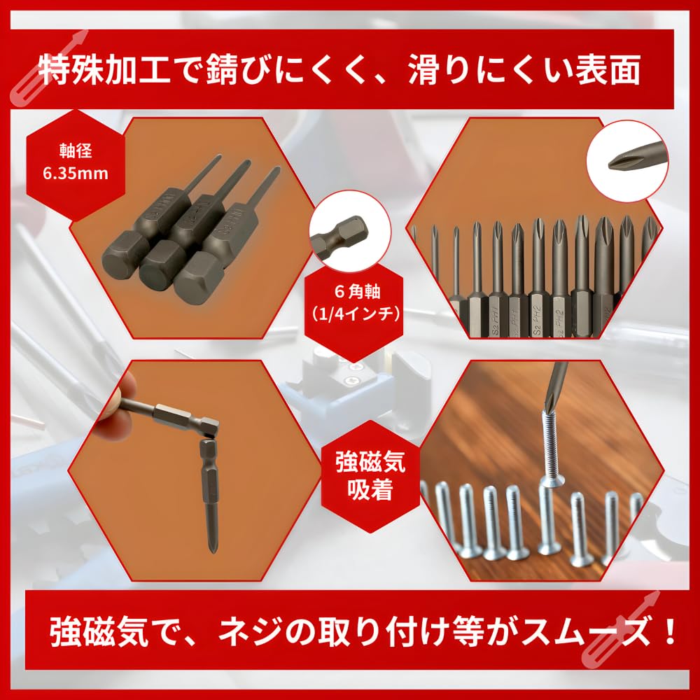 Amazon | マキタ (Makita) 対応ドライバービット 32本セット 6.35mm