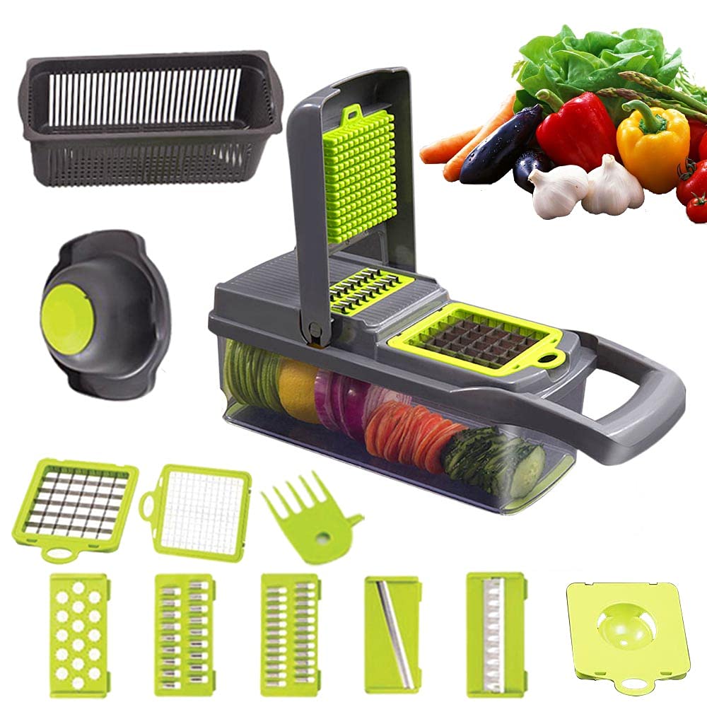Buy Professional Vegetable Chopper 12 in 1 Mandoline Slicer Onion