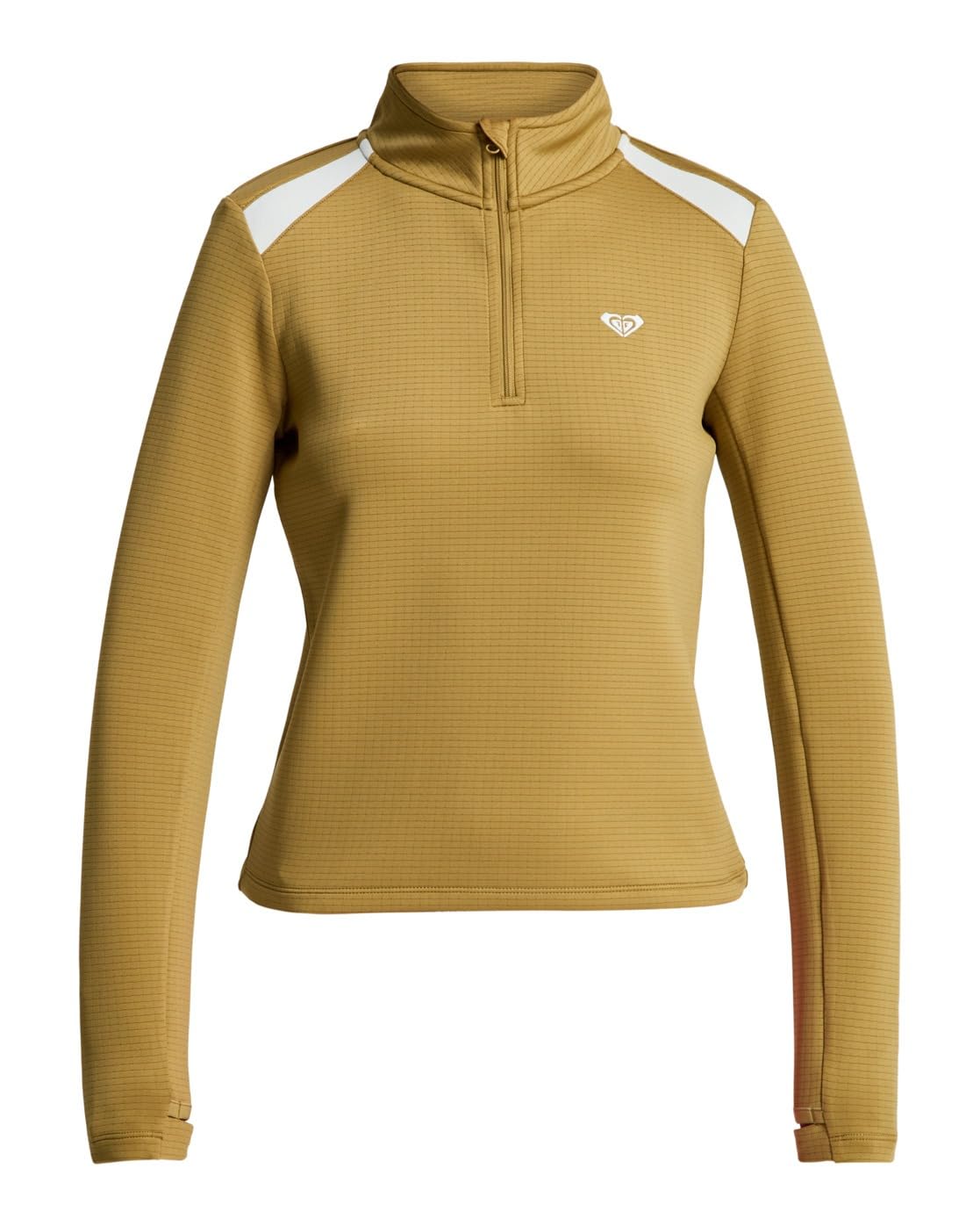 Roxy Women's Fennel Seed Waves Of Warmth Tech Top - Technical Long Sleeve Top - Beige