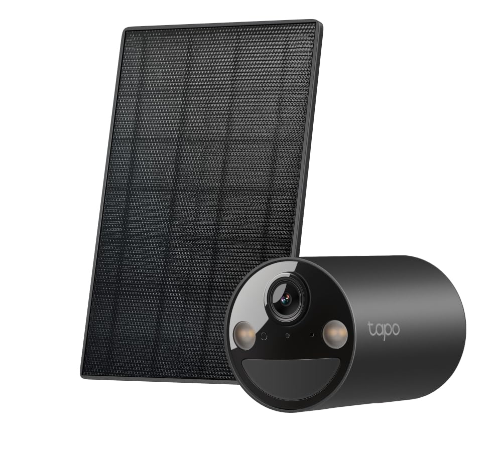 Tapo C411 Kit 2K 3MP Cámara de Seguridad con batería inalámbrica para Exteriores, cámara de Seguridad Solar, cámara Nocturna de Color al Aire Libre, detección de IA, IP65, no Requiere concentrador