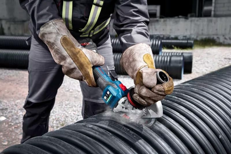Image of BOSCH GWS 18V-15 S-Solo Angle Grinder | 1500WPower | Smart HMI Control | Anti-Vibration Handle | Metal Flange Durability | Full Safety Features | Brushless Motor | Industrial-Grade Cutting & Grinding