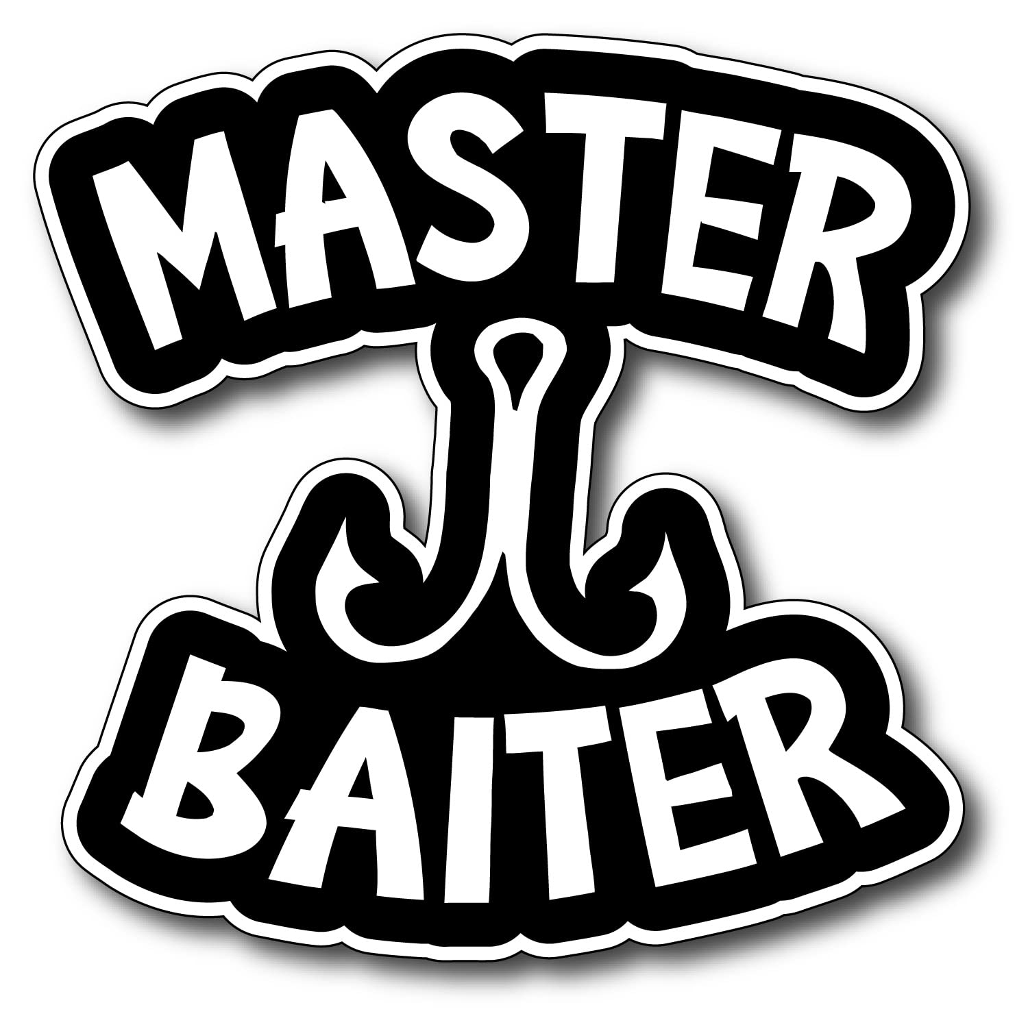StickerJOEStickerJOE Master Baiter Bumper Sticker Fishing Humor