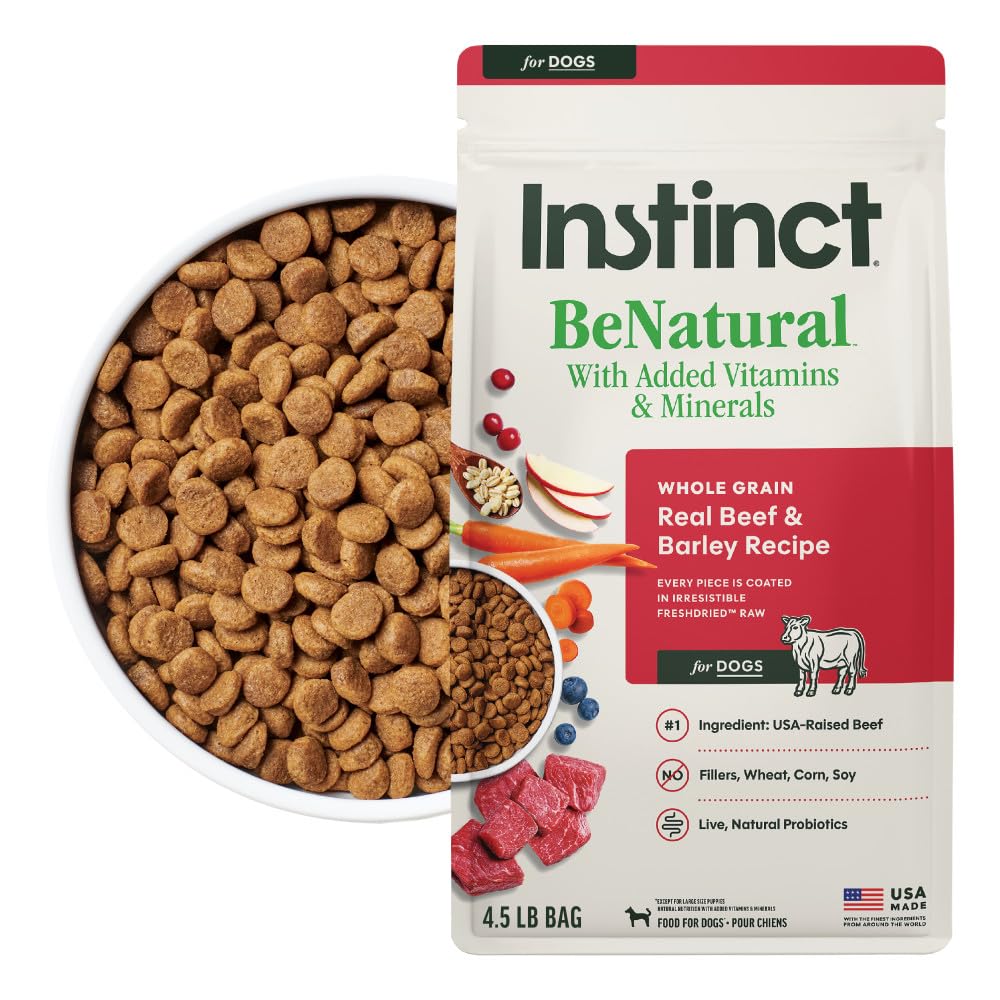 Instinct BeNatural Raw Coated Beef & Barley Dog Food