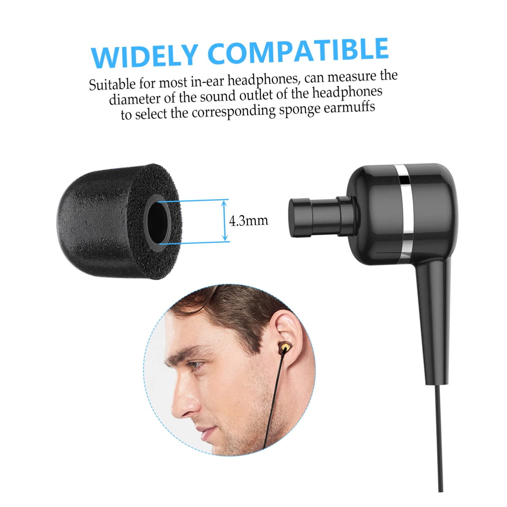 BESPORTBLE 40stücke Ersatz-ohrstöpsel Für Kopfhörer Memory Foam Kompatibel Mit Meisten Ear-modellen Schalldämpfend Ergonomisch Installieren Langlebig Und Hygienisch