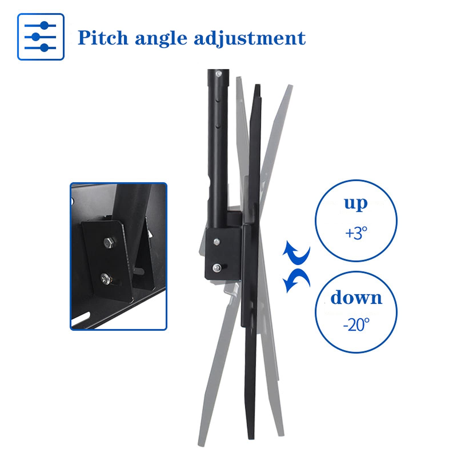 tv Stand tv Staffa di montaggio a soffitto Regolabile telescopico telescopico tv Stand Doppio Palo a schermo singolo for la maggior parte di 60-100 pollici LED, LCD. TV a schermo piatto. .per casa, uf