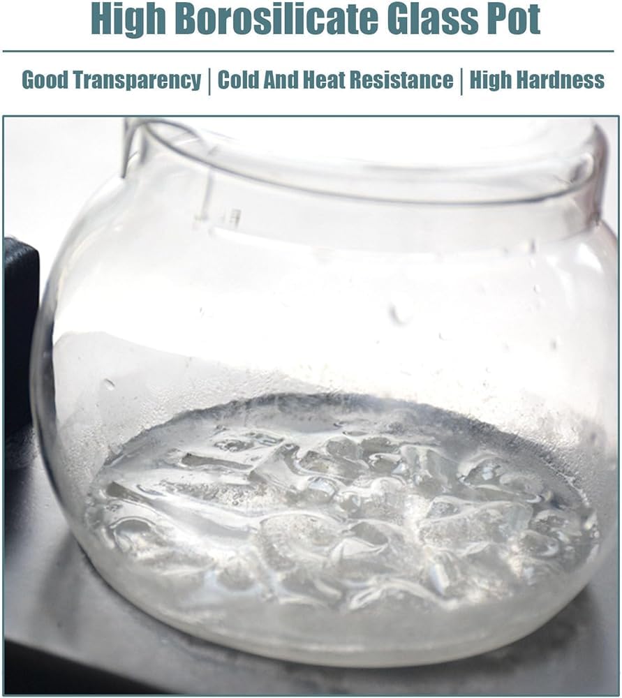 Ice Cold Brew Dripper Kaffeemaschine,Cold Brew Tropfturm 1000 ML Wiederverwendbarer Glasfilter Transparenter Edelstahlständer DIY Coffee Maker Glaskaraffe of