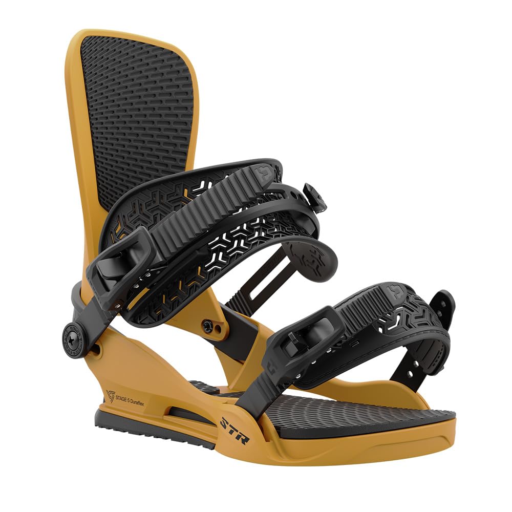 Union STR Men's Snowboard Bindings, Mustard, Medium