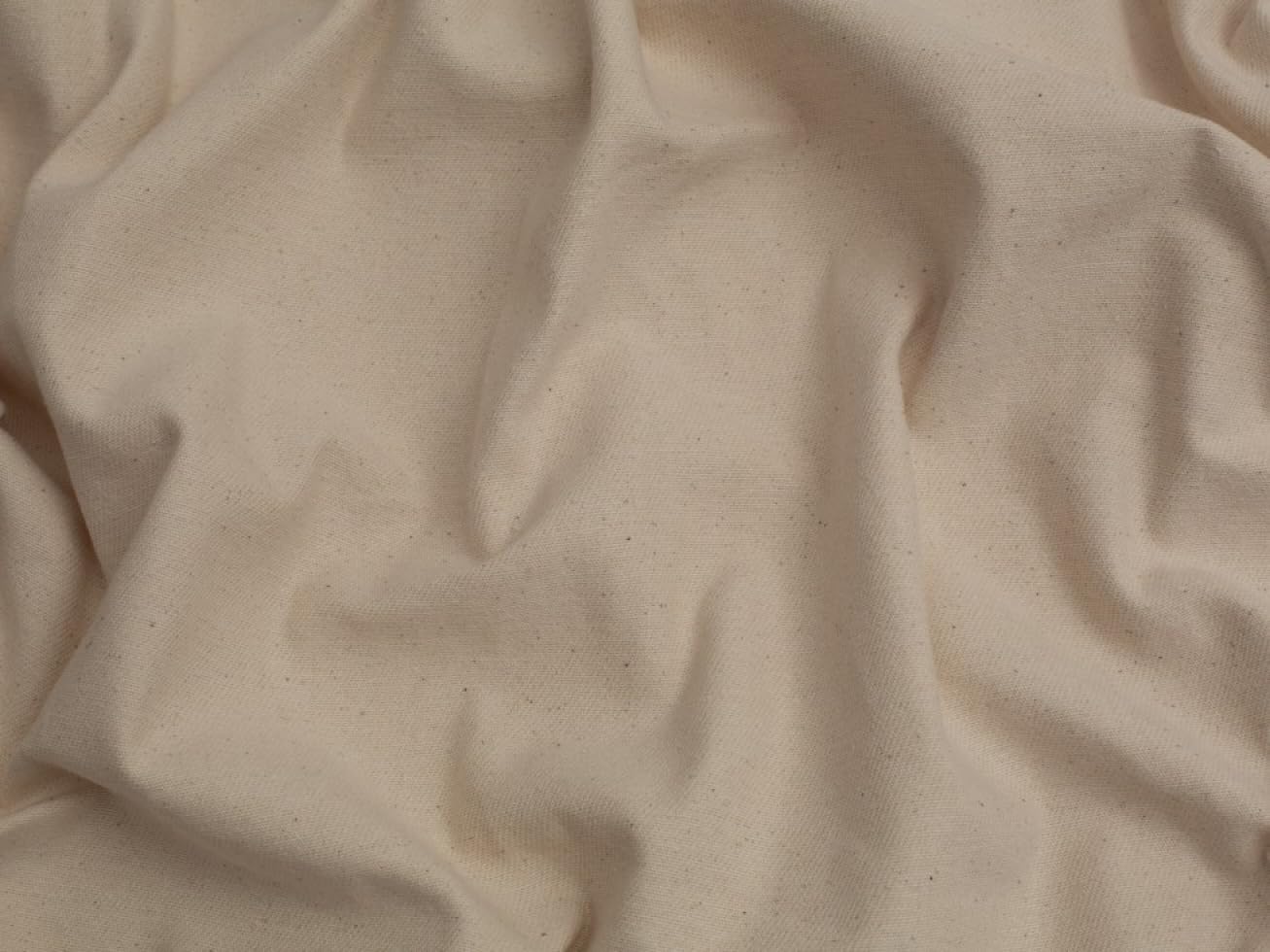 Minerva Beige Crafts Loomstate Bull Denim Heavy Calico Fabric Cream - Per Metre