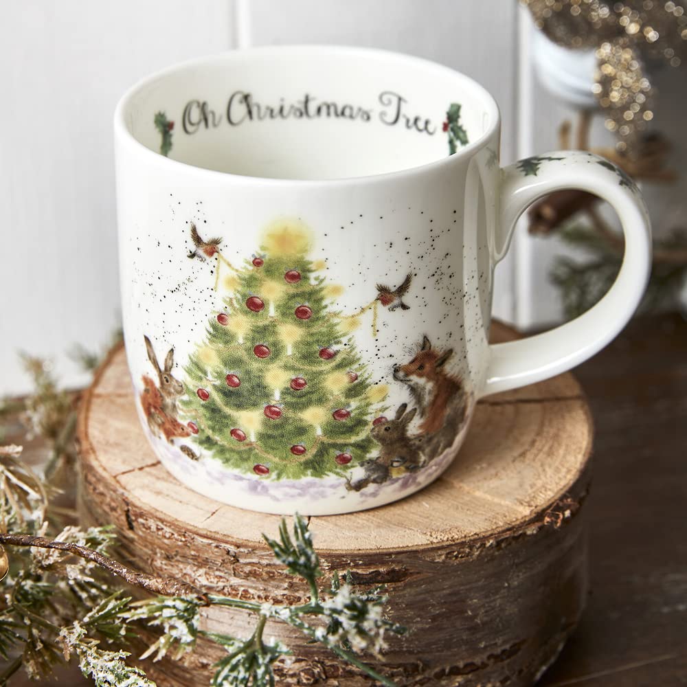 Wrendale Weihnachtsservietten „Oh Christmas Tree“ – 20 Stück, 3-lagig, 24 X 24 Cm, Festliches Design