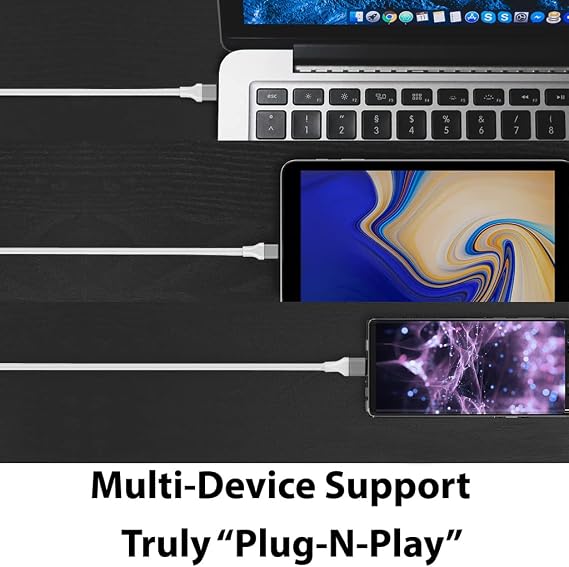 USB-C/PD 4k HDMI Cable Compatible with Your Dell XPS 14 (L421X) with Full 2160p@60Hz, 6Ft/2M Cable [Red, Thunderbolt 3 Compatible]