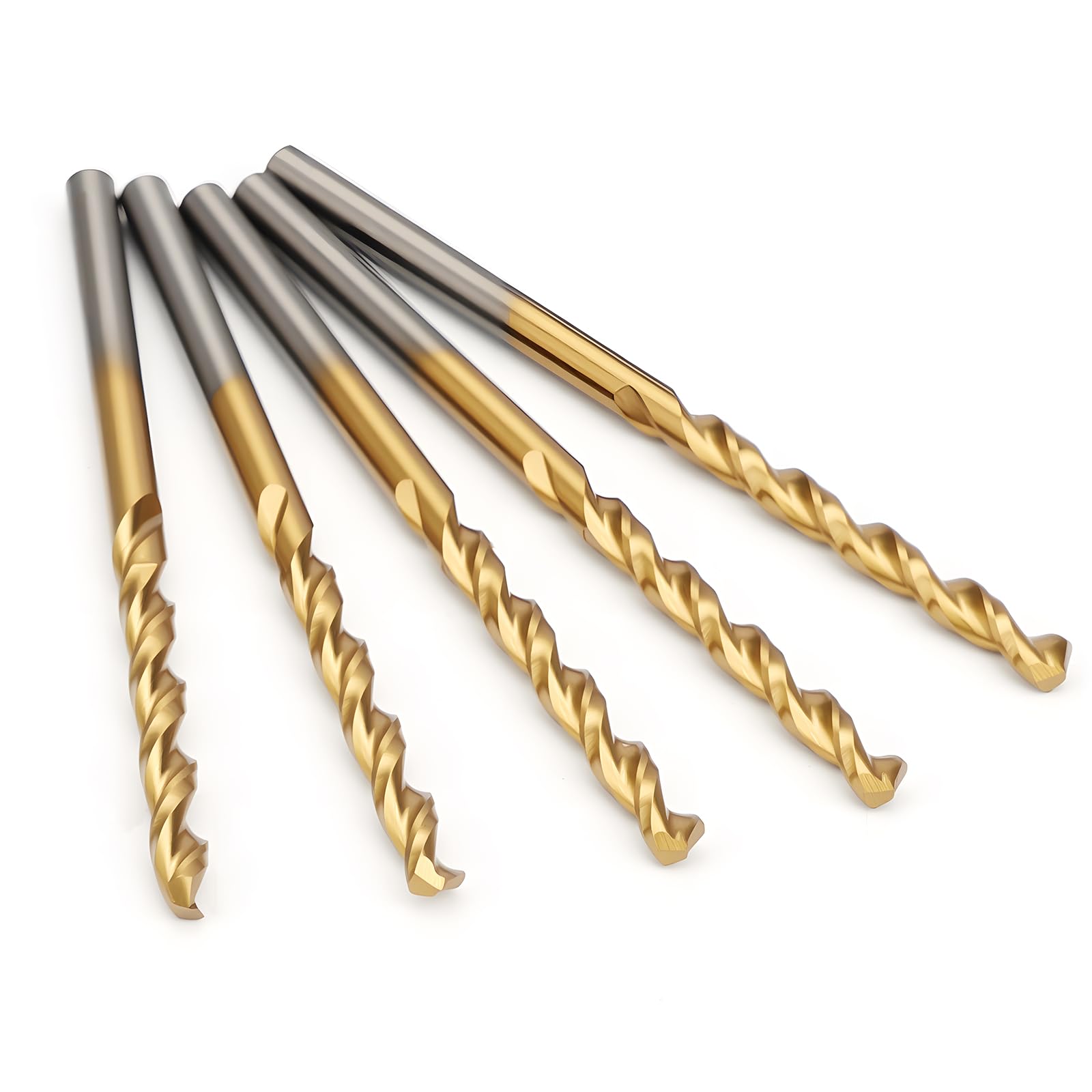 5Pcs 3mm Metal Drill Bits, M35 HSS 5% Cobalt Drill Bits for Hard Steel