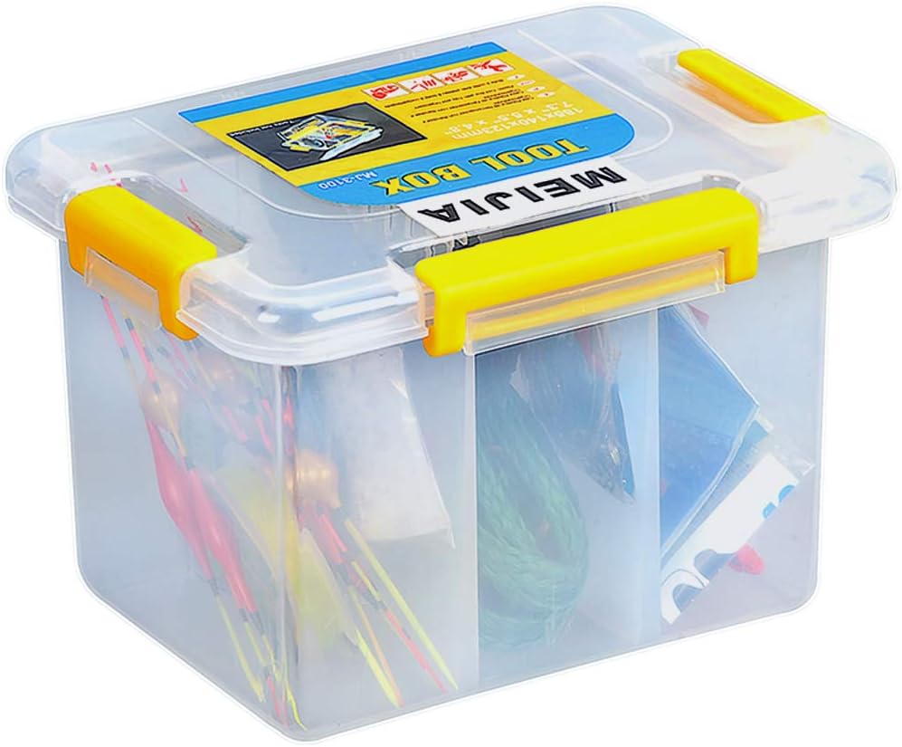 MEIJIA Plastic Tool Organizers With Removable Dividers,Plastic Storage Organizer Box (7.5")