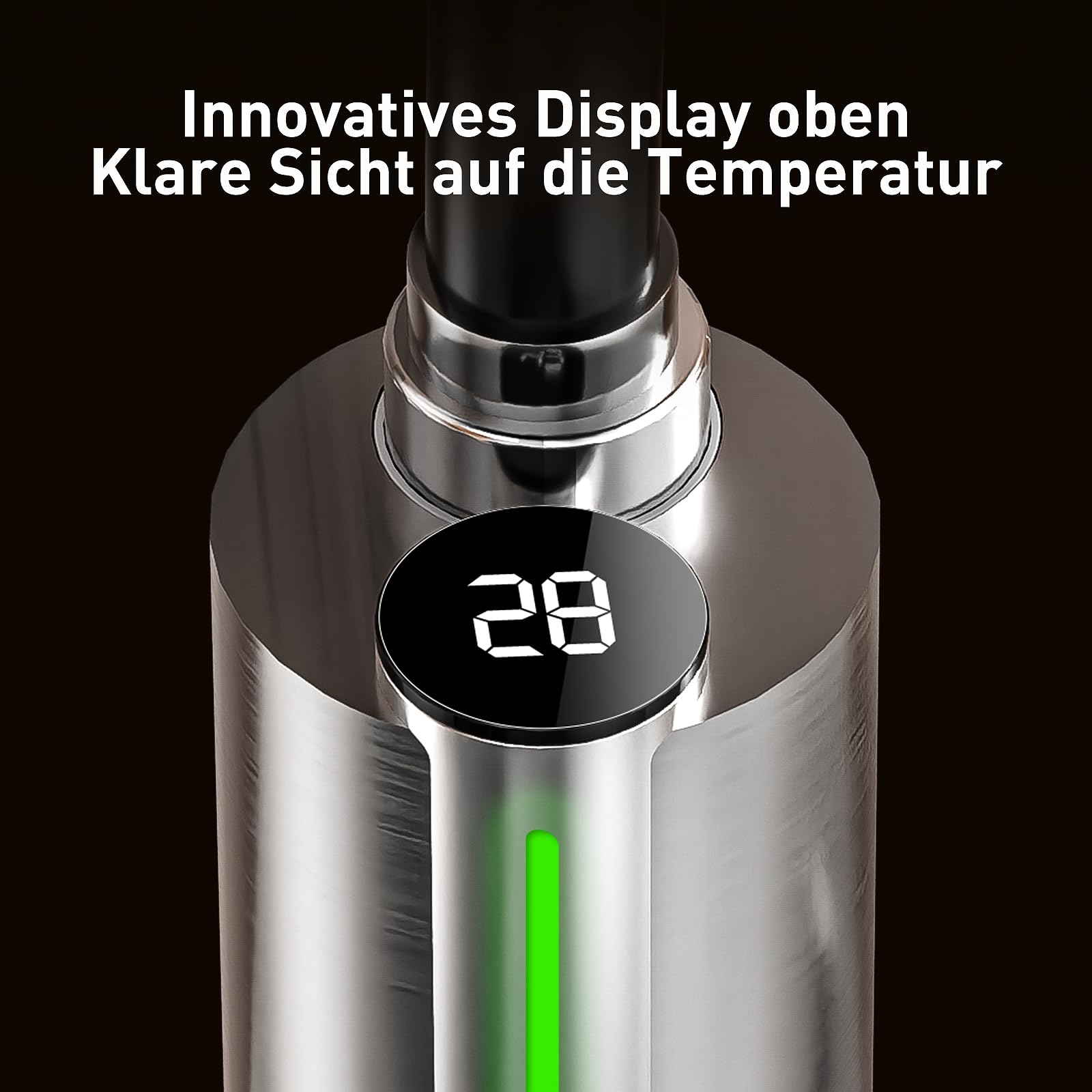 Lovelink Edelstahl Wasserhahn mit Durchlauferhitzer Touch-Temperaturregelung 360° Flexibler Schlauch Farbadaptiv LED Licht Elektrischer Durchlauferhitzer Wasserhahn für Küche/Bad/Balkon (Silber)