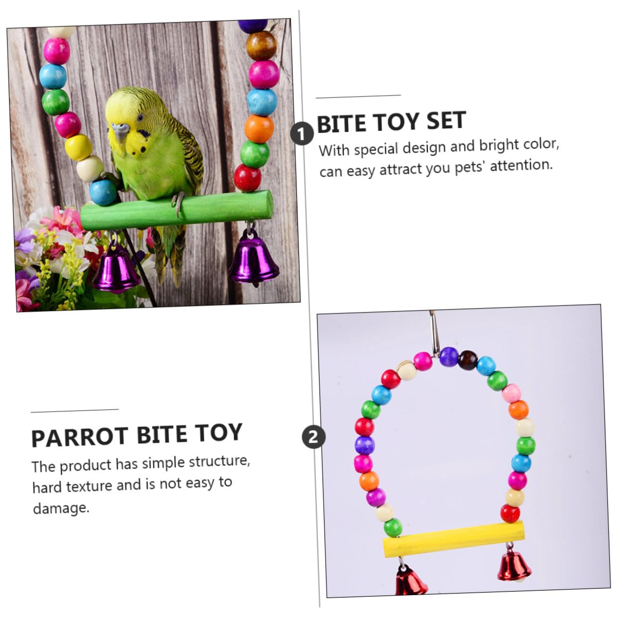 VILLCASE 5 Pièces Jouets à Mâcher pour Perroquets Oiseaux Accessoire pour Animaux De Compagnie Jouet pour Oiseaux