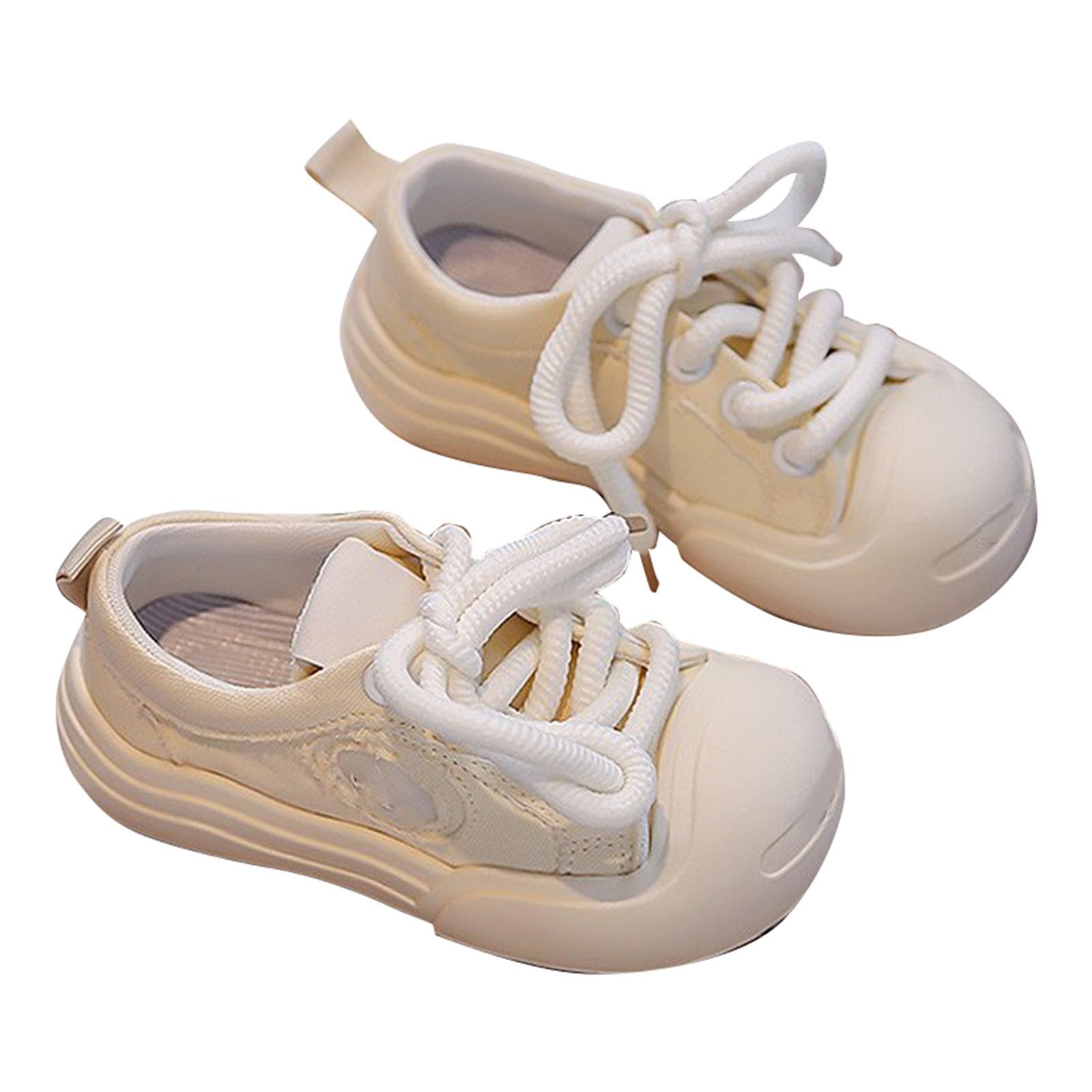 Generic Zapatillas deportivas para niños y niñas, primavera/, color sólido, fondo plano, punta baja, zapatos con cordones, zapatos casuales, fiesta, cumpleaños, zapatillas escolares, 35 niños