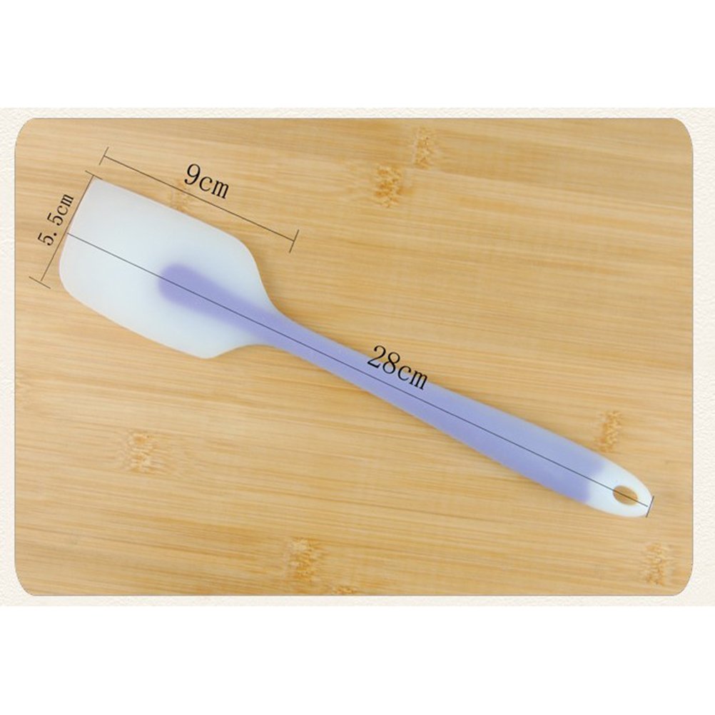 Ounona Spatule en silicone pour la cuisson cuisson Mixer Grattoir couteau à beurre Transparent Décoration de gâteaux de nourriture (Violet