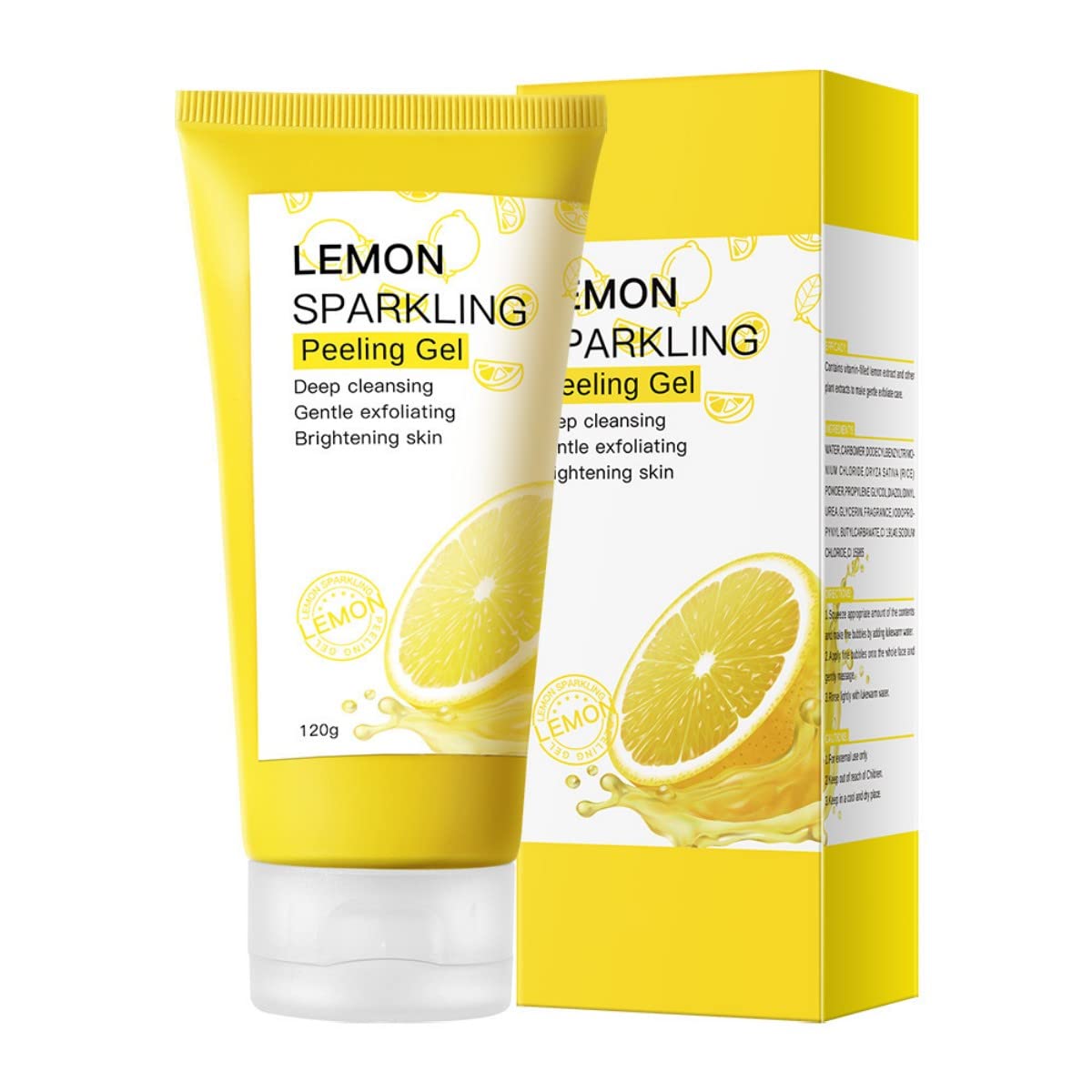 Lemon Sparkling Peeling Gel Exfoliating Gel Scrubs Peeling Dead Skin Removal Gel For Face And Body Exfoliating 120g