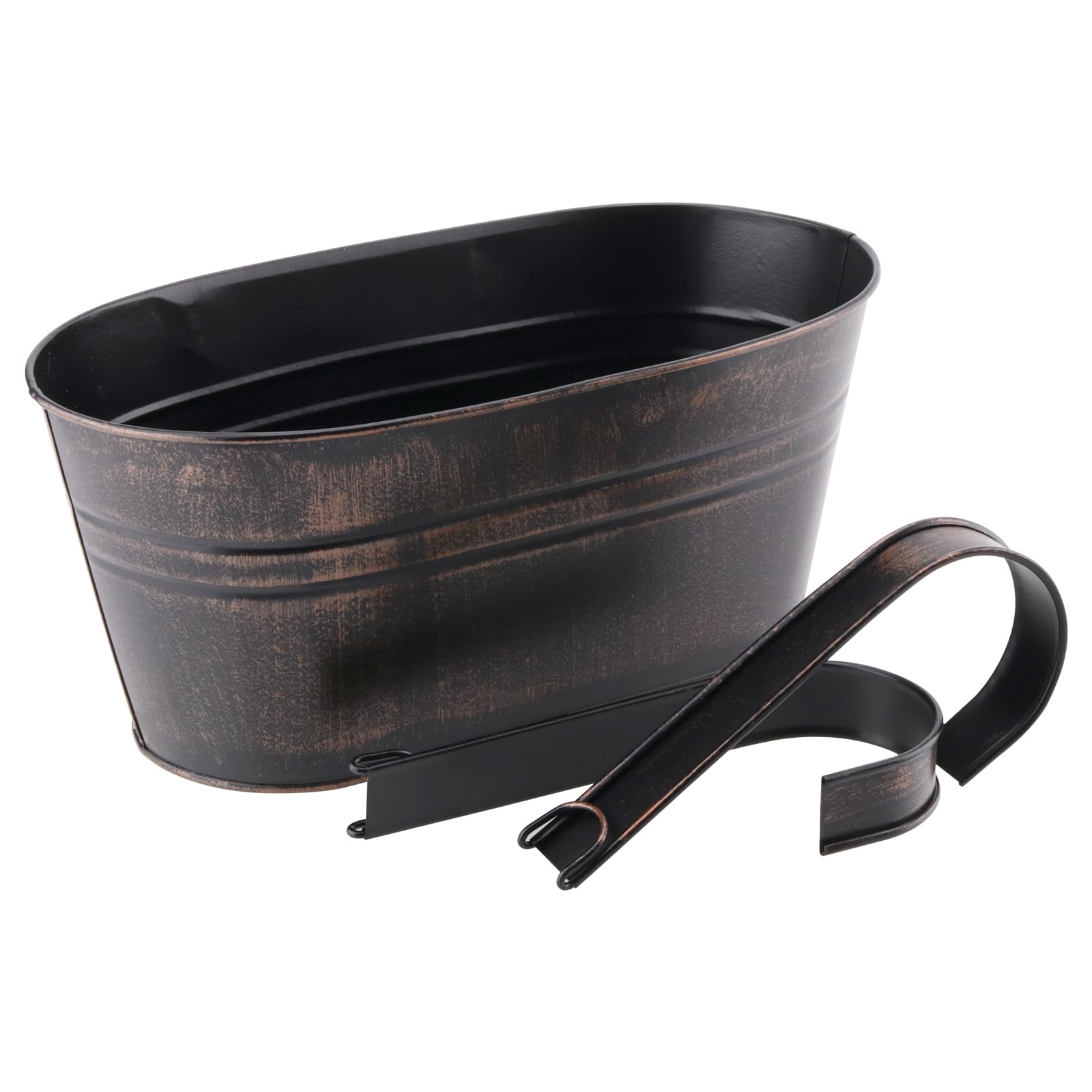 Juego de 3 macetas Colgantes de Metal, macetas Colgantes para balcón, macetas Colgantes con Ganchos para Exterior e Interior, balcón, decoración de jardín, Valla