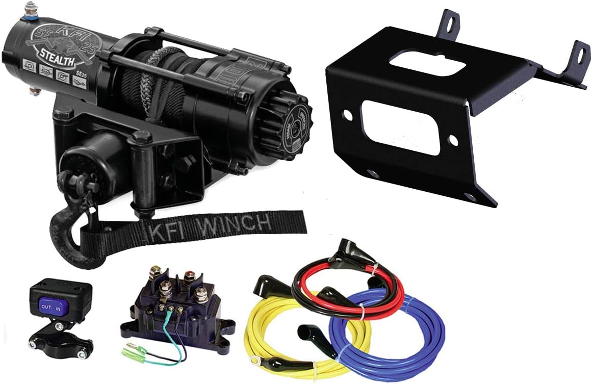 KFI SE25 2500lb Stealth Winch & 102175 Winch Mount kit