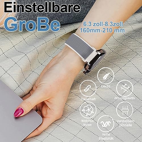 Nylon Fabric Watch Strap, 20 mm/22 mm with Smartwatch Strap - Image 2