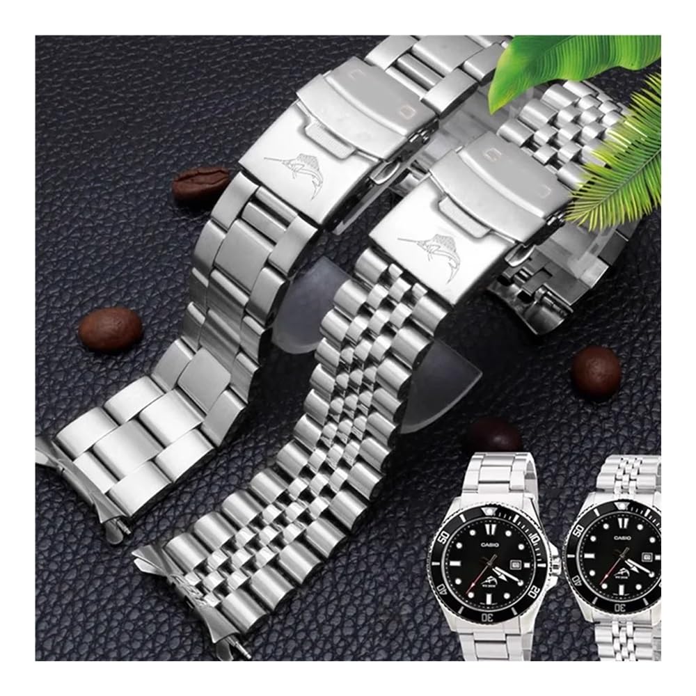 Bracelet de montre 22 mm for Casio MDV107-1A MDV106-1A Bracelet de montre en acier de plongée Bracelet de remplacement en métal adapté au bracelet for CASIO